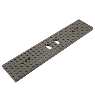 LEGO® Train Base 6 x 28 with 3 Round Holes Each End (Old Style), Part# 4093a Part LEGO® Dark Gray Very Good