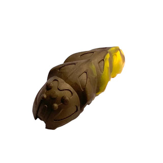 Bionicle Rahkshi Kraata Stage 4 with Marbled Pattern, Part# kraata4 Part LEGO® Flat Dark Gold Head (Yellow Tail)
