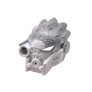 Bionicle Mask of Ice (Unity) with Marbled Flat Silver Pattern, Part# 24150pb01 Part LEGO® White