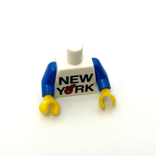 Torso New York Big Red Apple Pattern with Blue Arms/Yellow Hands Part LEGO®   