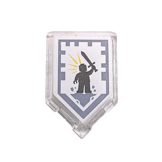 Tile, Modified 2 x 3 Pentagonal with Nexo Power Shield Pattern - Battle Cry, Part# 22385pb108 Part LEGO®