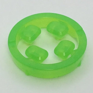 Rock Faceted with Small Pin (Infinity Stone), 4 on Sprue, Part# 36451 Part LEGO® Trans-Bright Green  