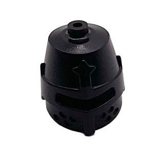 Minifigure, Headgear Helmet Castle Closed with Eye Slit (Great Helm / Barrel Helm), Part# 89520 Part LEGO® Black