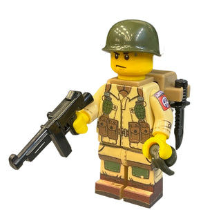 WWII U.S. Army 82nd Airborne Paratrooper Custom Minifigure, BB2 Custom minifigure Battle Brick
