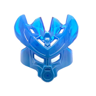 Bionicle Mask Protector with Marbled Trans-Dark Blue Pattern (Protector Mask of Water), Part# 19149pb01 Part LEGO® Dark Azure