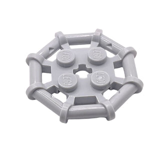 Plate, Modified 2x2 with Bar Frame Octagonal, Reinforced, Completely Round Studs, Part# 75937 Part LEGO® Light Bluish Gray