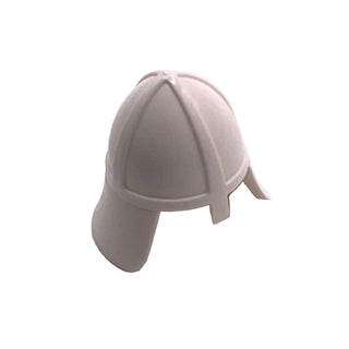Minifigure, Headgear Helmet Castle Nasal Helmet with Angled Neck Protector, Part# 3844 Part LEGO® White