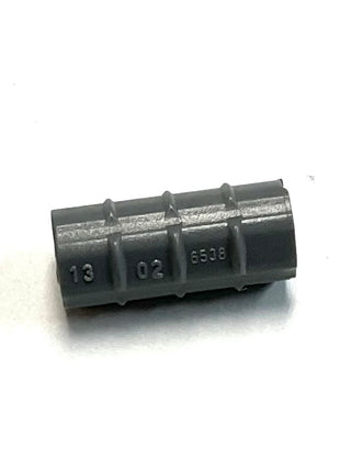 Technic, Axle Connector 2L (Ridged with x Hole x Orientation), Part# 6538b Part LEGO® Dark Bluish Gray