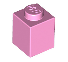 Brick 1x1, Part# 3005 Part LEGO® Bright Pink 1 Part