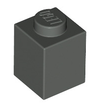 Brick 1x1, Part# 3005 Part LEGO® Dark Gray 1 Part