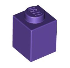Brick 1x1, Part# 3005 Part LEGO® Dark Purple 1 Part