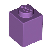 Brick 1x1, Part# 3005 Part LEGO® Medium Lavender 1 Part