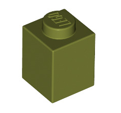 Brick 1x1, Part# 3005 Part LEGO® Olive Green  