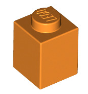 Brick 1x1, Part# 3005 Part LEGO® Orange  