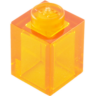 Brick 1x1, Part# 3005 Part LEGO® Trans-Orange  