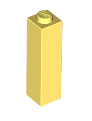 Brick 1x1x3, Part# 14716 Part LEGO® Bright Light Yellow