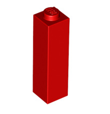 Brick 1x1x3, Part# 14716 Part LEGO® Red