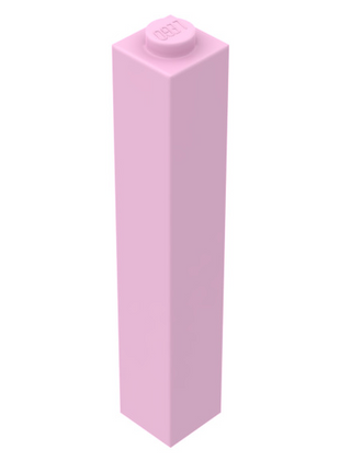 Brick 1x1x5 (Solid Stud), Part# 2453b Part LEGO® Bright Pink