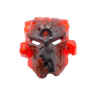 Bionicle Mask Umarak Hunter with Marbled Trans-Neon Orange Pattern, Part# 24164pb02 Part LEGO® Pearl Dark Gray
