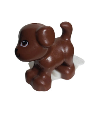Dog Dark Brown and Bright Pink Tongue Pattern (Dash) LEGO® Animals LEGO®
