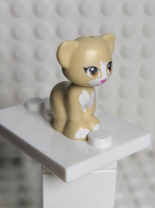 Cat, Tan w/ White Patches Pattern, 11602pb09 LEGO® Animals LEGO®