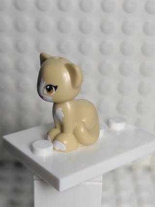 Cat, Tan w/ White Patches Pattern, 11602pb09 LEGO® Animals LEGO®