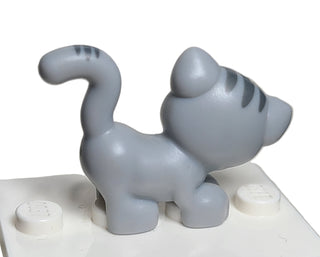 Cat, Light bluish gray w/ Dark Bluish Gray Stripes & White Muzzle (Maxie) LEGO® Animals LEGO®