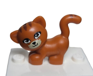 Cat, Dark Orange w/ Reddish Brown Stripes & Tan Muzzle LEGO® Animals LEGO®
