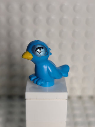 Bird, Dark Azure w/ Metallic Light Blue Feathers around eyes (Cleo) LEGO® Animals LEGO®