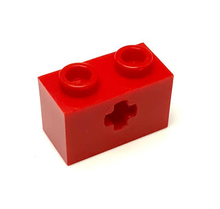 Technic, Brick 1x2 with Axle Hole, Part# 32064 Part LEGO® Red  