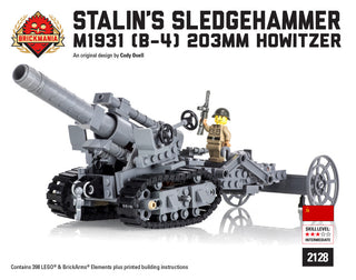 "Stalin's Sledgehammer" - M1931 (B-4) 203mm Howitzer, 2128 Building Kit Brickmania