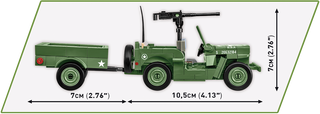 COBI JEEP Willys MB Vehicle and Trailer : Set #2297 Cobi Kit Cobi Toys