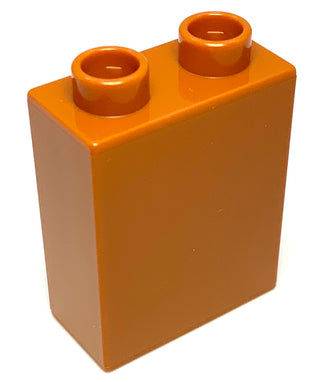 Duplo, Brick 1x2x2 without Bottom Tube, Part# 4066 Part LEGO® Dark Orange