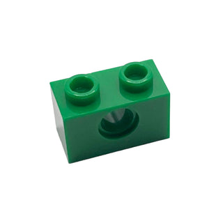 Technic, Brick 1x2 with Hole, Part# 3700 Part LEGO® Green