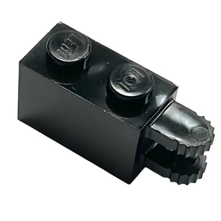 Hinge Brick 1 x 2 Locking with 2 Fingers Horizontal End, Part# 30540 Part LEGO® Black