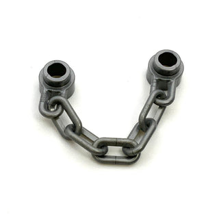 Chain with 5 Links, Part# 92338 Part LEGO® Flat Silver