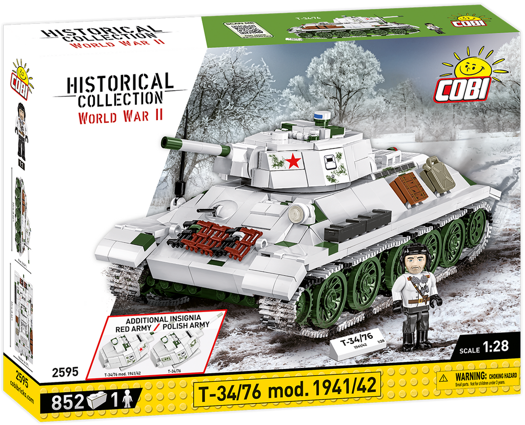 COBI T-34/76 mod. 1941/42 Tank : Set #2595 – United Brick Co®