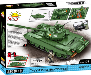 COBI T-72 (East Germany/Soviet) Tank : Set #2625 Cobi Kit Cobi Toys