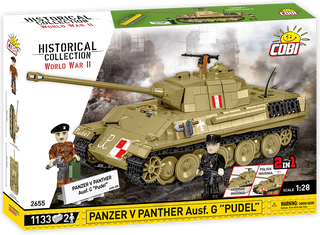 COBI PanzerKampfWagen V PANTHER Ausf. G "PUDEL" Tank : Set #2655 Cobi Kit Cobi Toys