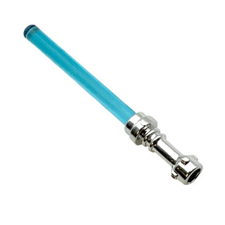 Star Wars Lightsaber, Chrome Hilt and Blade (Multiple Colors), Part# 64567 (Chrome) + 30374 Part LEGO® Trans-Light Blue Very Good