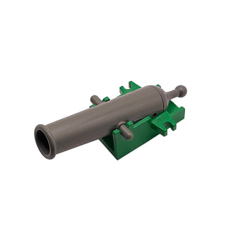 LEGO® Cannon with Cannon Base Part LEGO® Green Projectile Launcher Cannon Shooting Old Dark Gray