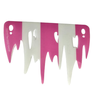 Sail, Ragged with 3 Dark Pink and 2 White Stripes Pattern, Part# 41375pls01b Part LEGO® Very Good