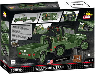 COBI EXECUTIVE EDITION JEEP Willys MB & Trailer: Set #2804 Cobi Kit Cobi Toys