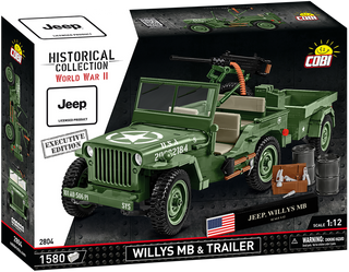 COBI EXECUTIVE EDITION JEEP Willys MB & Trailer: Set #2804 Cobi Kit Cobi Toys
