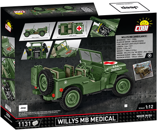 COBI JEEP Willys MB Medical: Set #2806 - 1:12 Scale Cobi Kit Cobi Toys