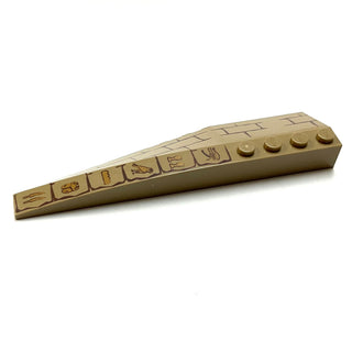 Wedge 12x3 Right with Bricks and Hieroglyphs Pattern, Part# 42060pb17 Part LEGO® Very Good
