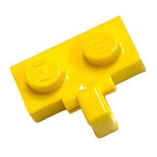 Hinge Plate 1 x 2 Locking with 1 Finger on Side with Bottom Groove, Part# 44567a Part LEGO® Yellow