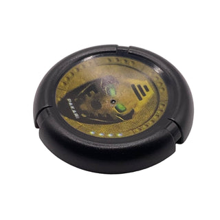 Throwing Disk with Bionicle Bamboo Pakari Mask Pattern, Part# 32171pb003 Part LEGO® Black Very Good