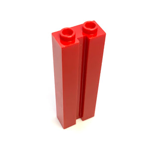 Brick, Modified 1x2x5 with Channel, Part# 88393 Part LEGO® Red