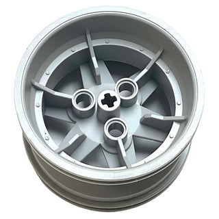 Wheel 56mm D. x 34mm Technic Racing Medium, 3 Pin Holes, Part# 44772 Part LEGO® Light Bluish Gray